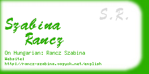 szabina rancz business card